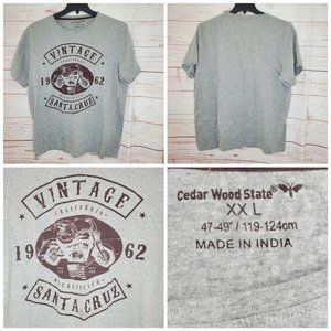 Cedar Wood State Vintage Santa Cruz 1962 California Motorcycles T Shirt
